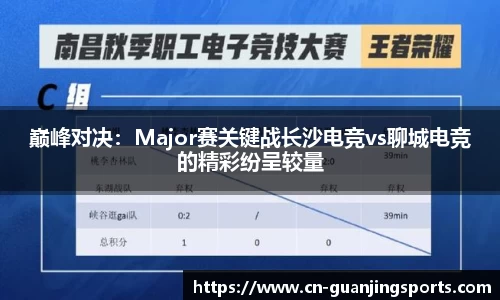 巅峰对决：Major赛关键战长沙电竞vs聊城电竞的精彩纷呈较量